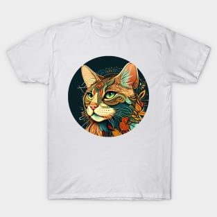 Cat BoHo Vintage - Love Cat Hippy T-Shirt